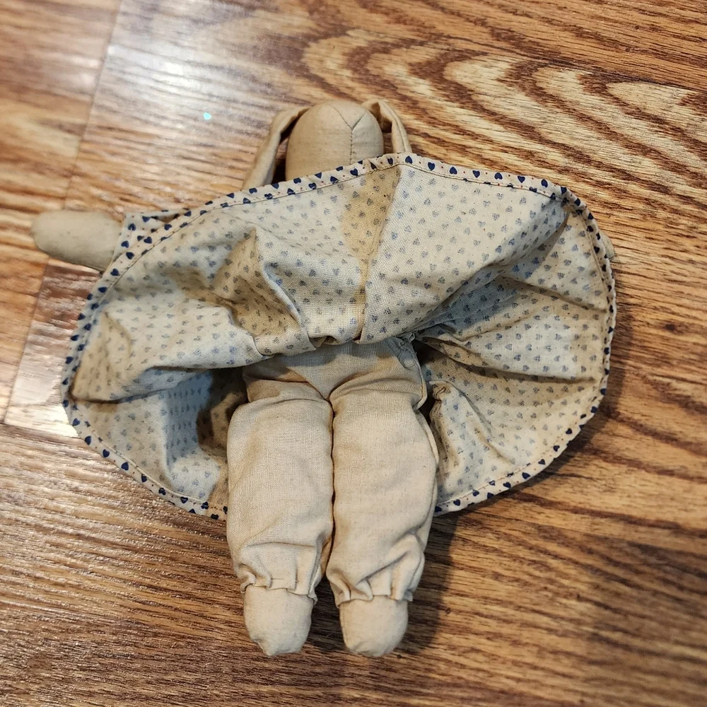 Vintage Rustic Primative Floppy Eared Bunny Rabbit Doll Easter Handmade 8